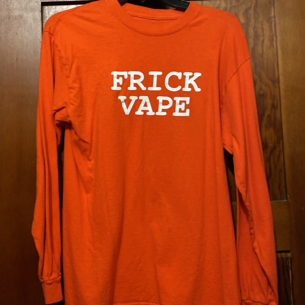 Benitez By Baylen Levine Orange Long Sleeve Shirt